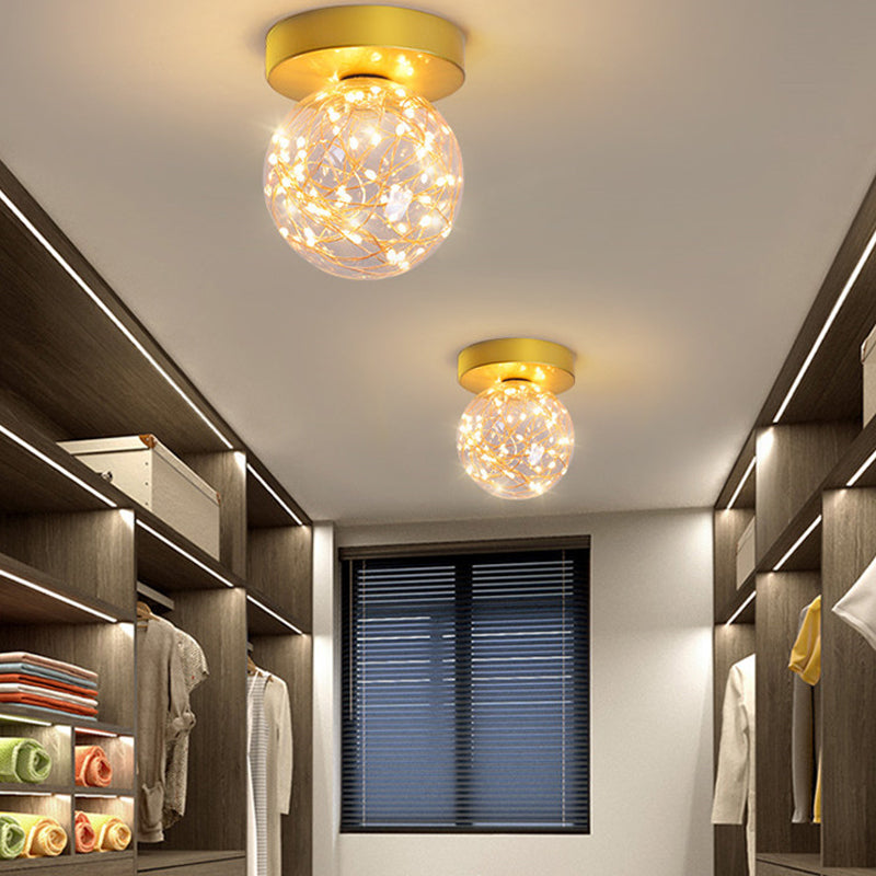Illuminazione sferica del montaggio a soffitto di stile moderno LED del montaggio a incasso con l'ombra di vetro