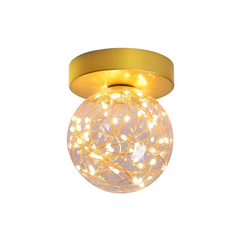 Illuminazione sferica del montaggio a soffitto di stile moderno LED del montaggio a incasso con l'ombra di vetro