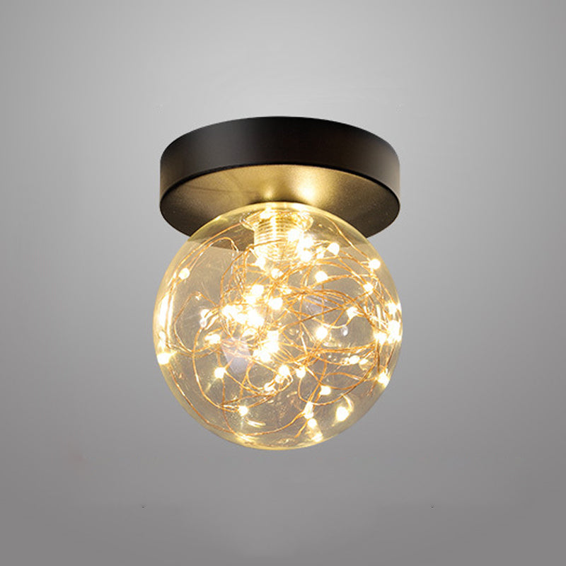 Illuminazione sferica del montaggio a soffitto di stile moderno LED del montaggio a incasso con l'ombra di vetro
