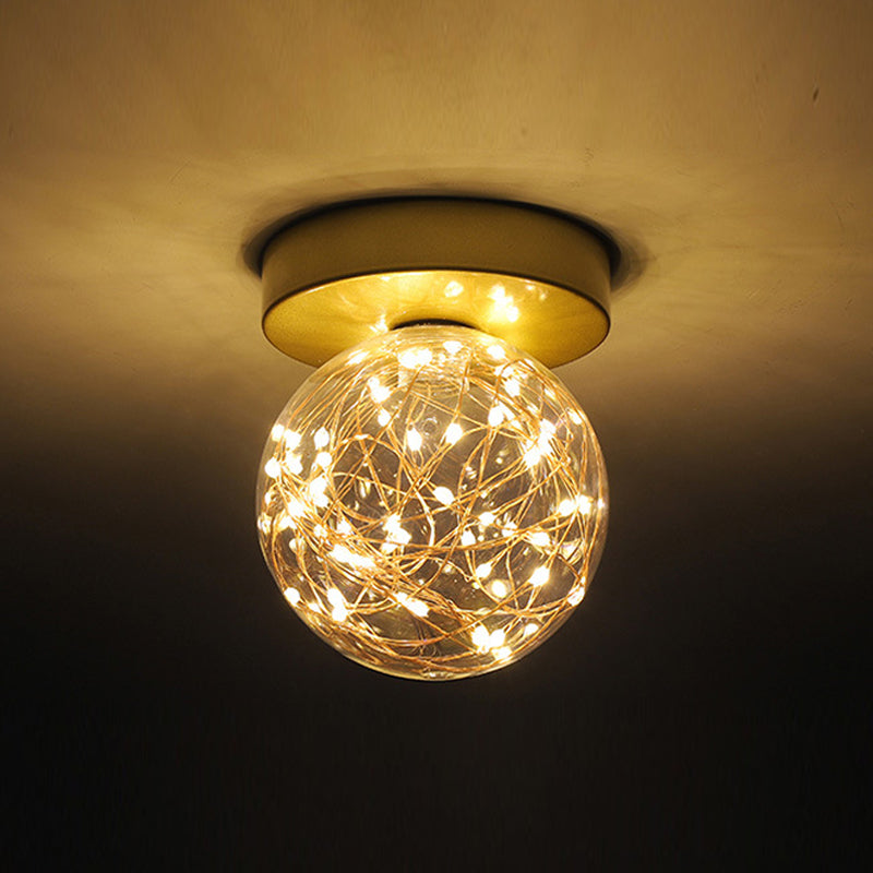 Illuminazione sferica del montaggio a soffitto di stile moderno LED del montaggio a incasso con l'ombra di vetro