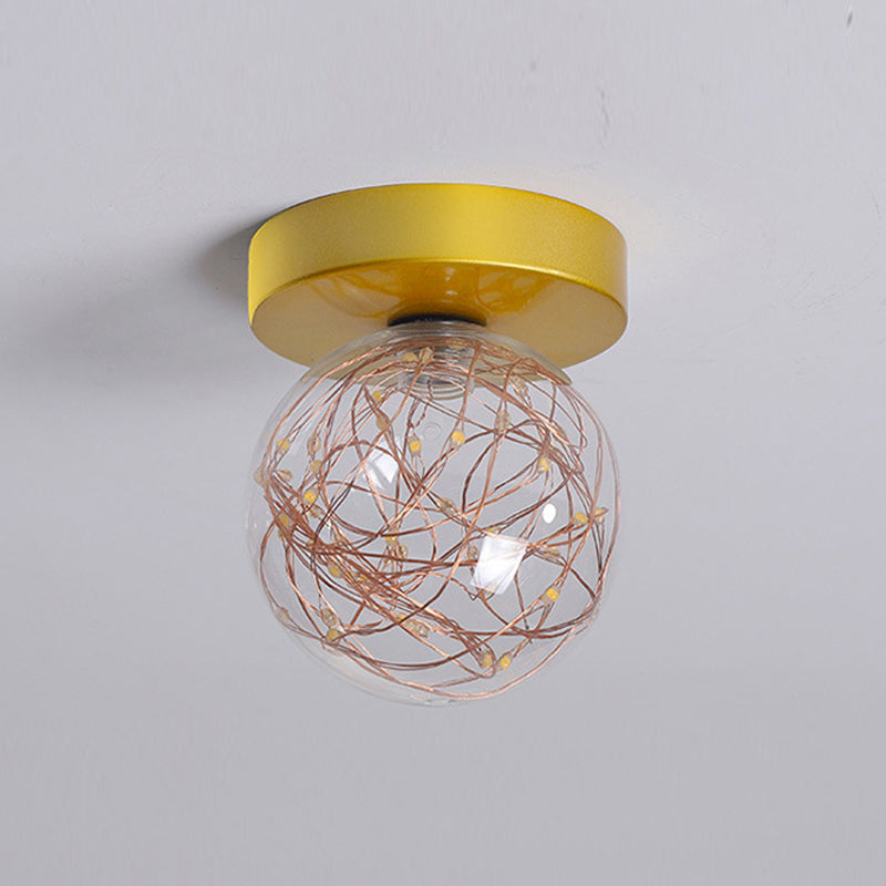 Illuminazione sferica del montaggio a soffitto di stile moderno LED del montaggio a incasso con l'ombra di vetro