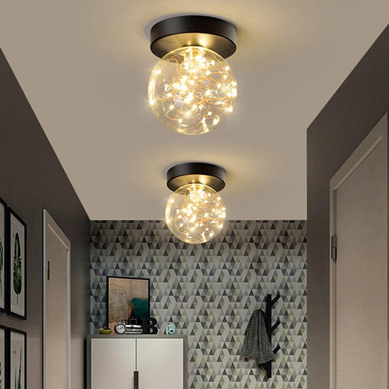Illuminazione sferica del montaggio a soffitto di stile moderno LED del montaggio a incasso con l'ombra di vetro