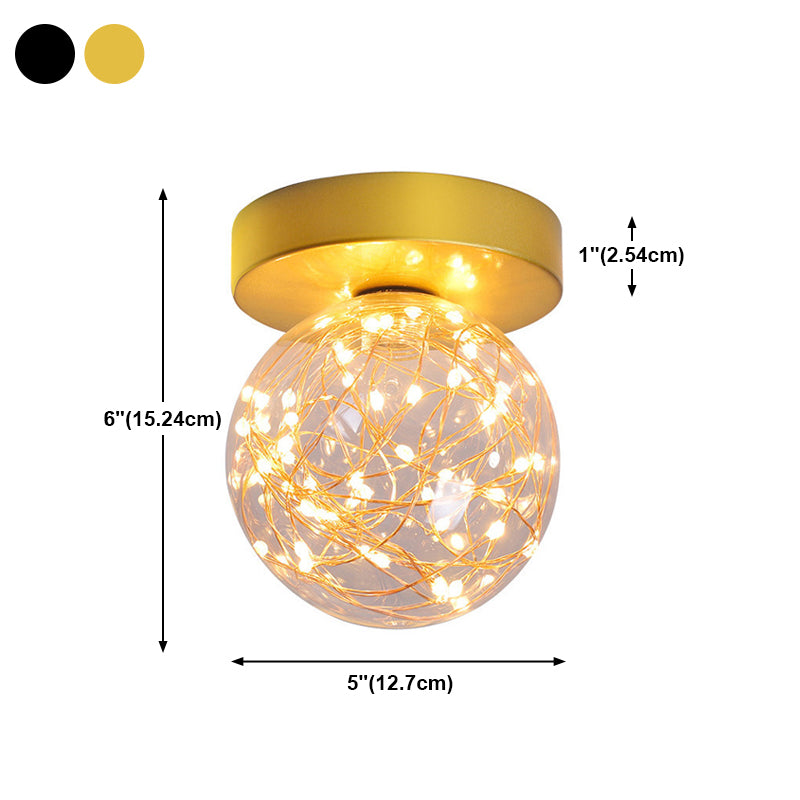 Illuminazione sferica del montaggio a soffitto di stile moderno LED del montaggio a incasso con l'ombra di vetro