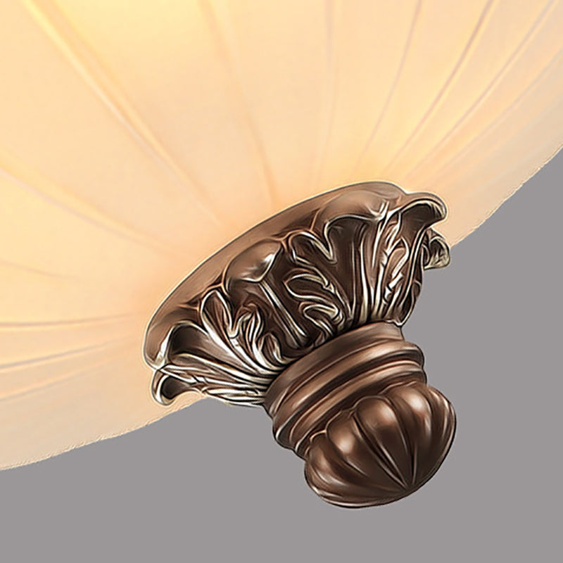 Copper Dome Ceiling Mount Light Modern Ceiling Lamp Fixture with Glass Shade for Bedroom