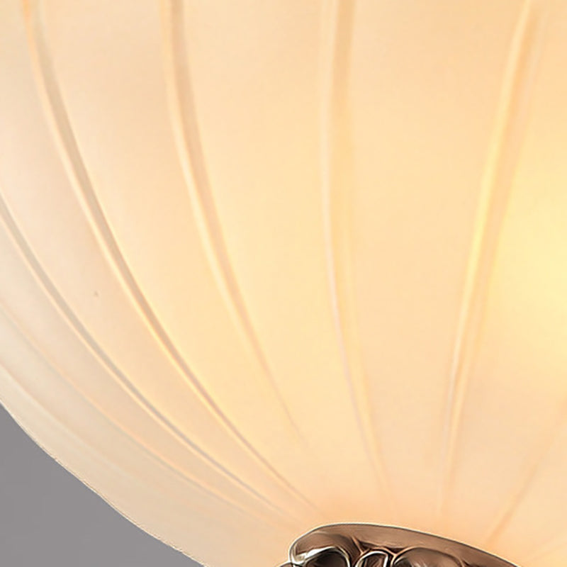 Copper Dome Ceiling Mount Light Modern Ceiling Lamp Fixture with Glass Shade for Bedroom