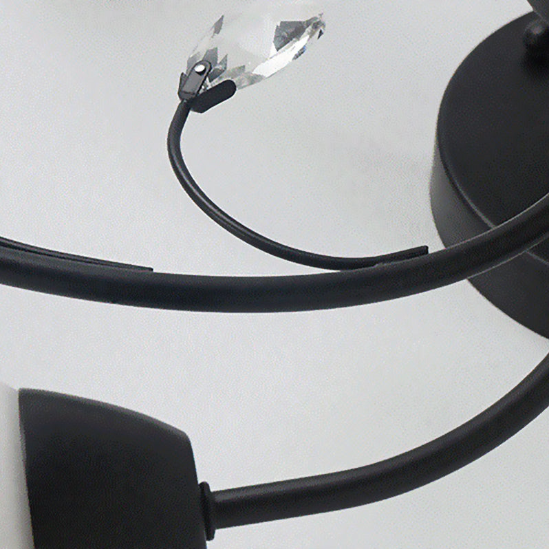 Multi Lights Ceiling Mount Light Minimalist Flush Mount Ceiling Light with Glass Shade