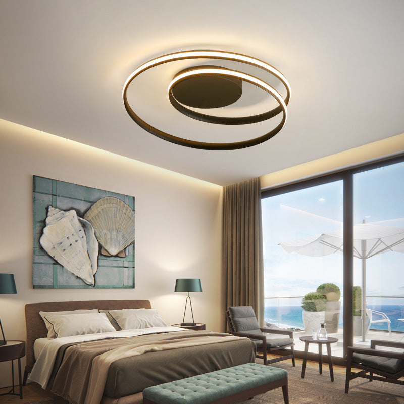 Plafonnier Cercle Simplicité Métal LED Près du Plafonnier
