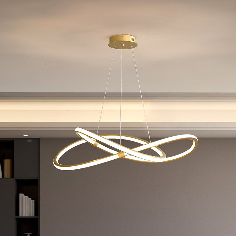 Metal Spiral Pendant Lighting Fixture Simple Style LED Hanging Pendant Light