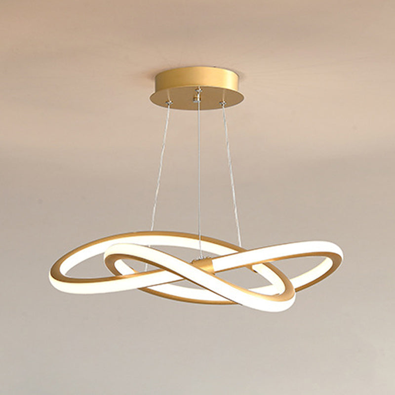 Metal Spiral Pendant Lighting Fixture Simple Style LED Hanging Pendant Light