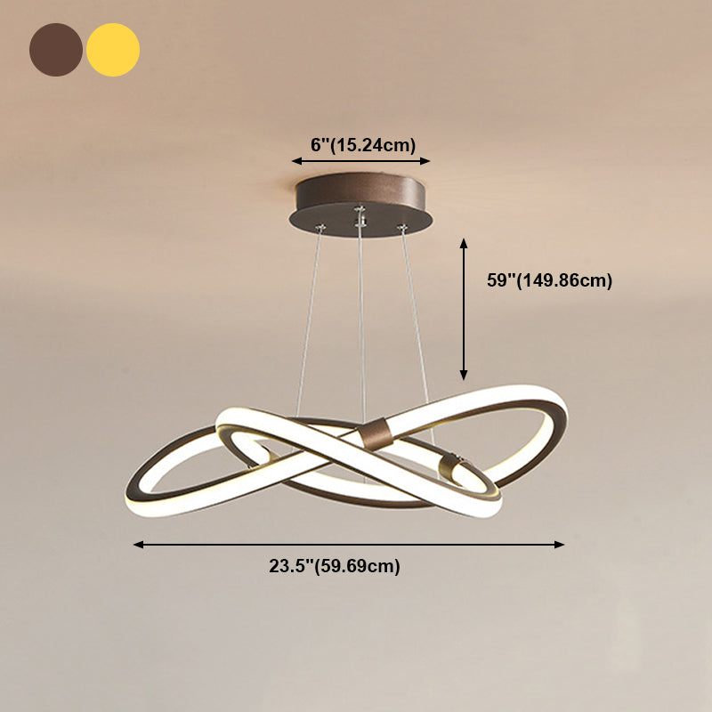 Metal Spiral Pendant Lighting Fixture Simple Style LED Hanging Pendant Light