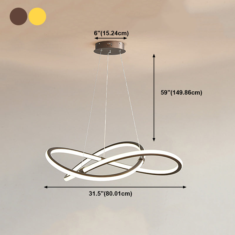 Metal Spiral Pendant Lighting Fixture Simple Style LED Hanging Pendant Light