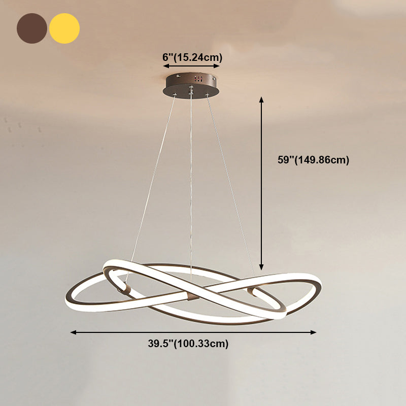 Metal Spiral Pendant Lighting Fixture Simple Style LED Hanging Pendant Light