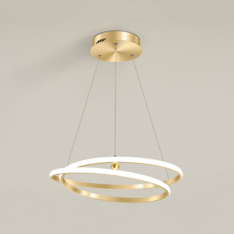 Twist Metal Hanging Light Fixture Minimalist LED Ceiling Pendant Light for Living Room