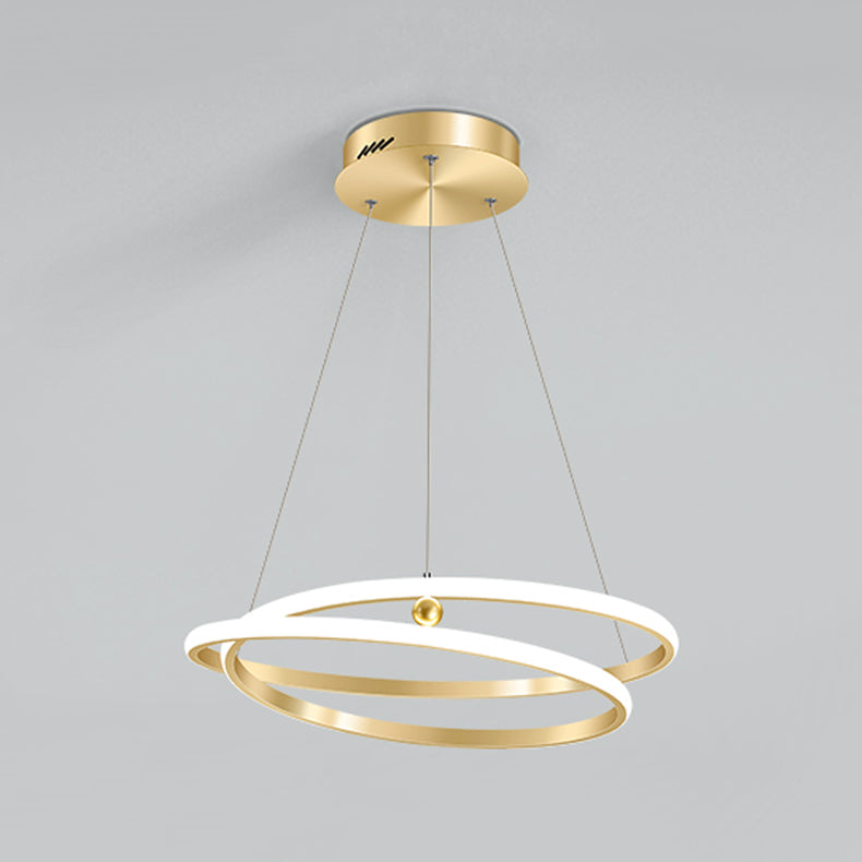 Twist Metal Hanging Light Fixture Minimalist LED Ceiling Pendant Light for Living Room