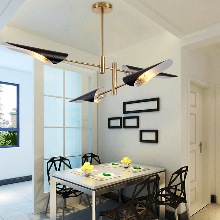 Sputnik Chandelier Light Fixture Metal Simple Chandelier Lighting for Bedroom