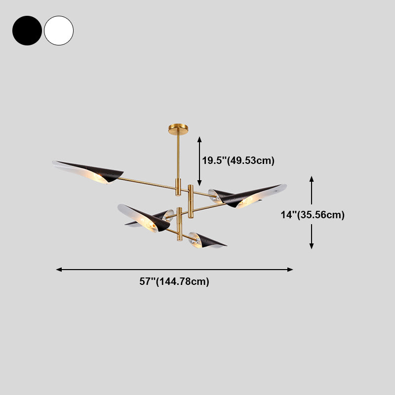 Sputnik Chandelier Light Fixture Metal Simple Chandelier Lighting for Bedroom