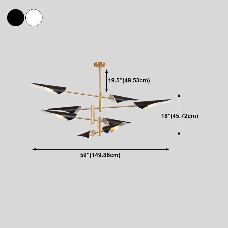 Sputnik Chandelier Light Fixture Metal Simple Chandelier Lighting for Bedroom