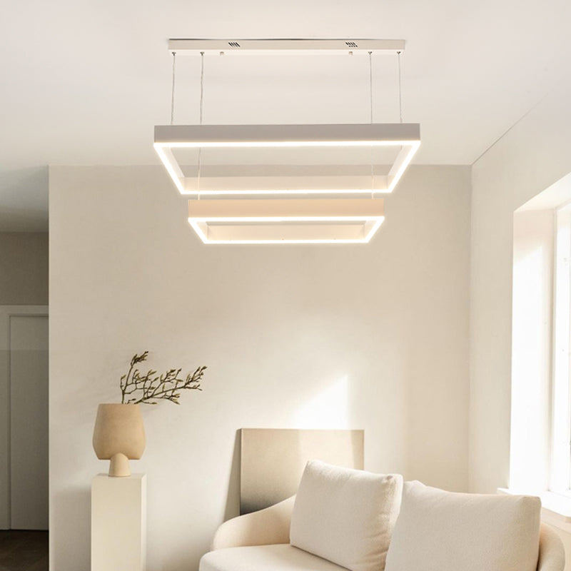 Accesorio de iluminación de lámpara de araña moderno luz colgante de lámpara de múltiples niveles para sala de estar