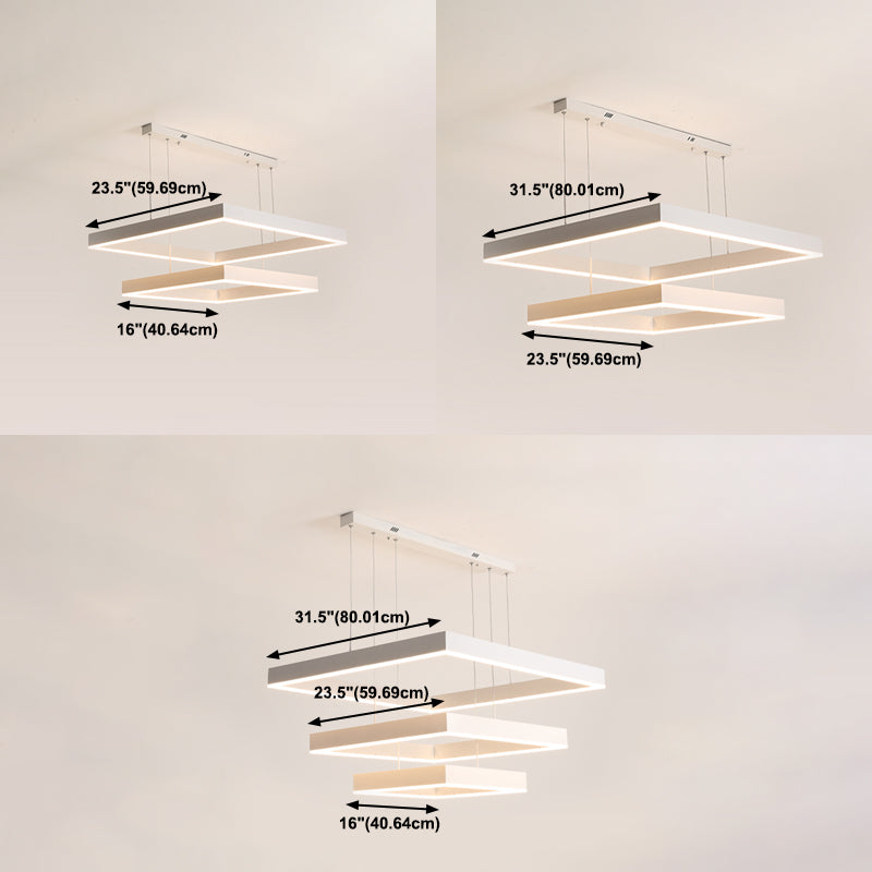 Accesorio de iluminación de lámpara de araña moderno luz colgante de lámpara de múltiples niveles para sala de estar