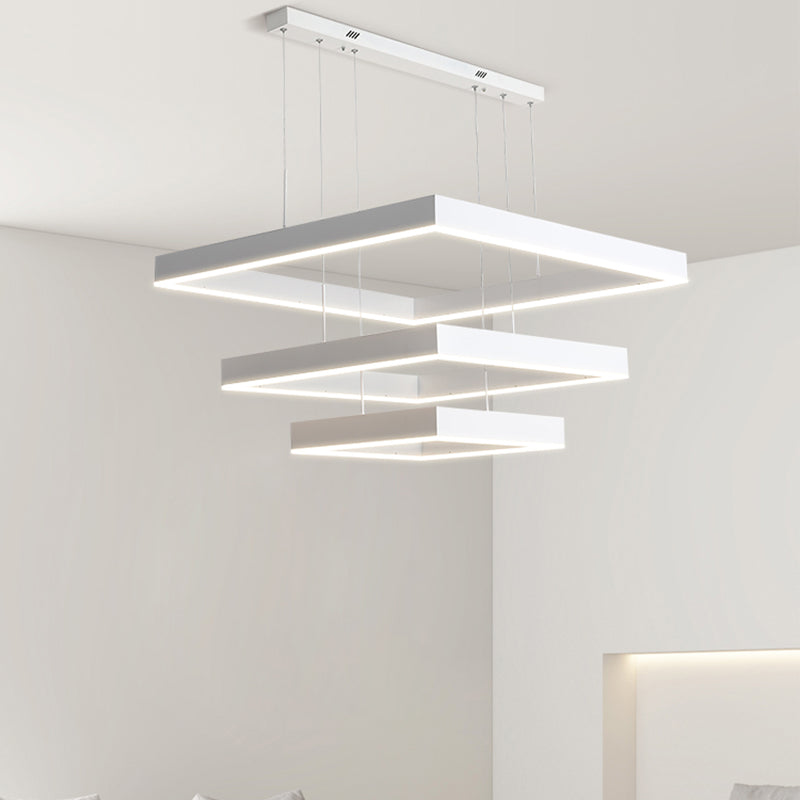 Accesorio de iluminación de lámpara de araña moderno luz colgante de lámpara de múltiples niveles para sala de estar