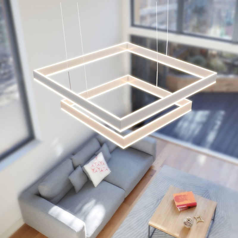 Accesorio de iluminación de lámpara de araña moderno luz colgante de lámpara de múltiples niveles para sala de estar