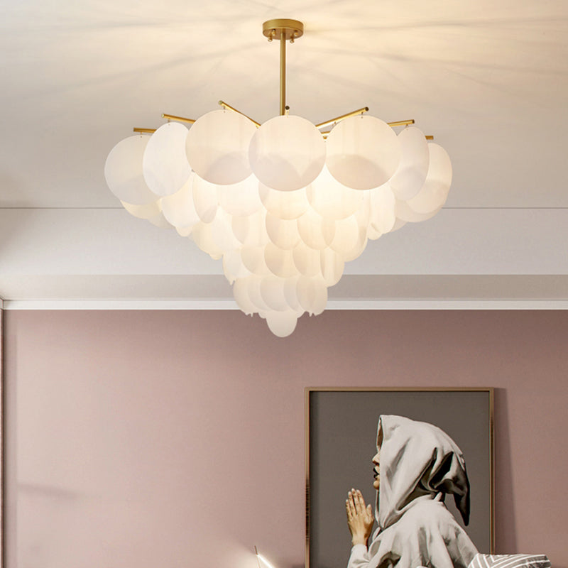 Accesorio de iluminación de araña simple luz colgante moderna con sombra acrílica para dormitorio