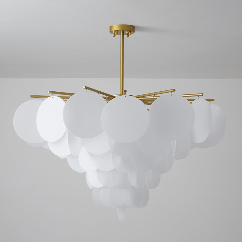 Accesorio de iluminación de araña simple luz colgante moderna con sombra acrílica para dormitorio