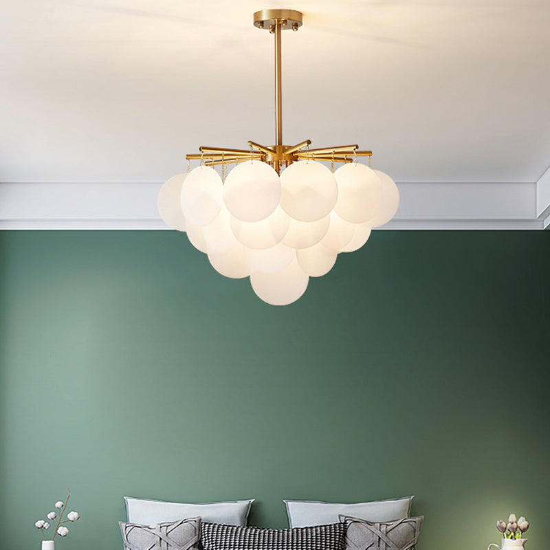 Accesorio de iluminación de araña simple luz colgante moderna con sombra acrílica para dormitorio