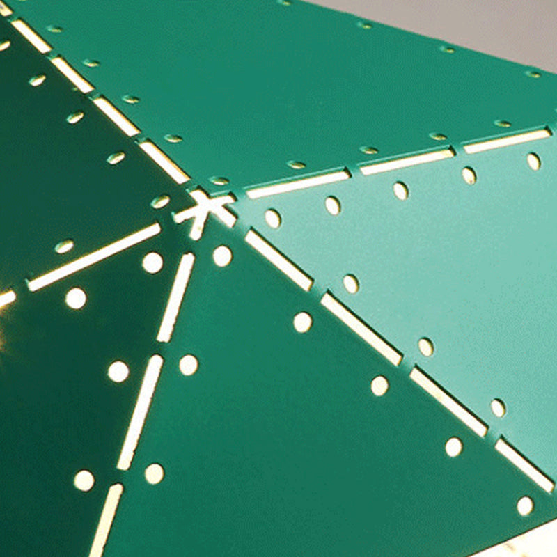 Macaron Metal Diamond Drop Lamp 1-Light Dining Room Pendant Light Fixture