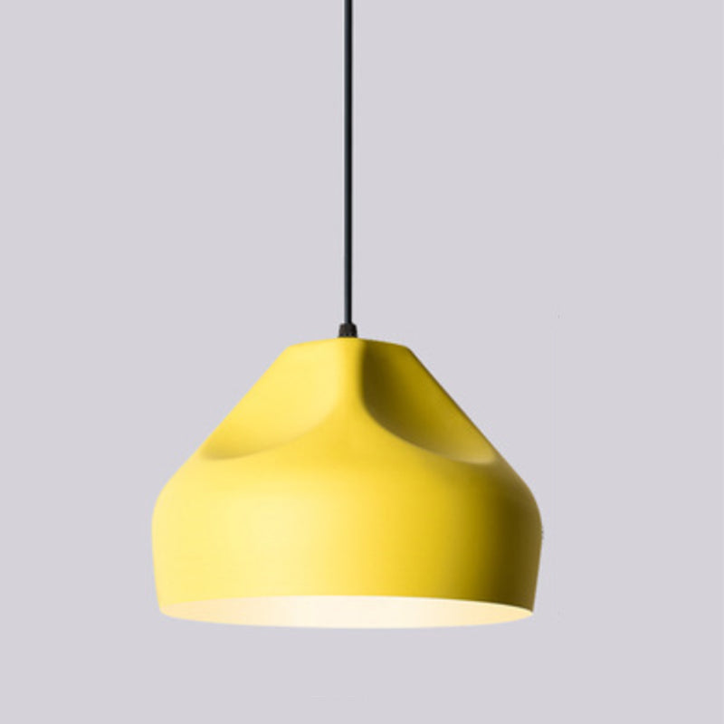 Macaron Single-Bulb Pendant lampe Aluminium Géométrique Hanging Light pour salle à manger