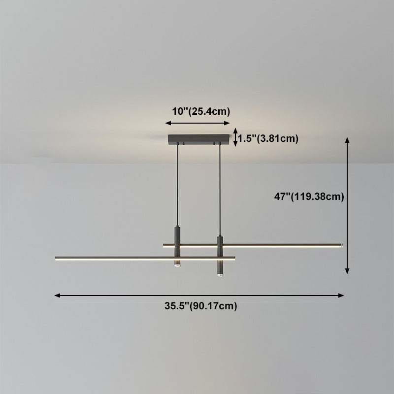 Luz colgante colgante de metal de la isla múltiple moderna para el comedor de la sala de estar