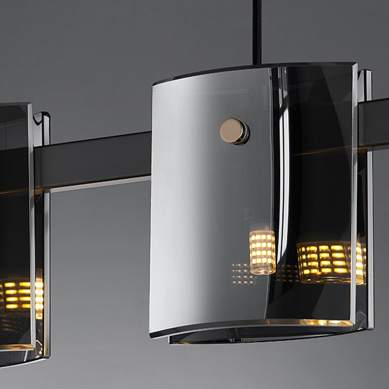 Minimalismo de la isla Vidromas livianos 5 accesorios de iluminación colgante para el comedor