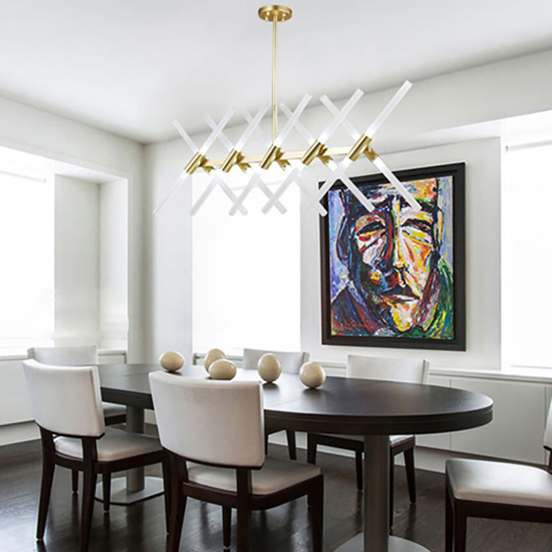 Minimalism Island Light Glass 20 Head Pendant Lighting Fixtures for Dining Room