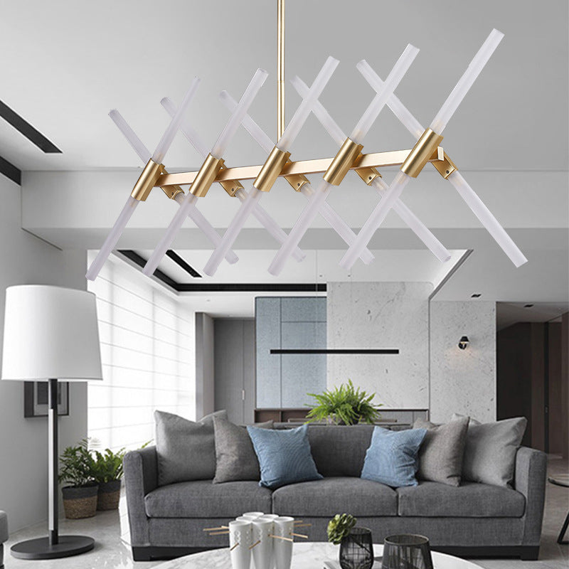 Minimalismo de vidrio ligero de la isla 20 accesorios de iluminación colgante para el comedor para el comedor