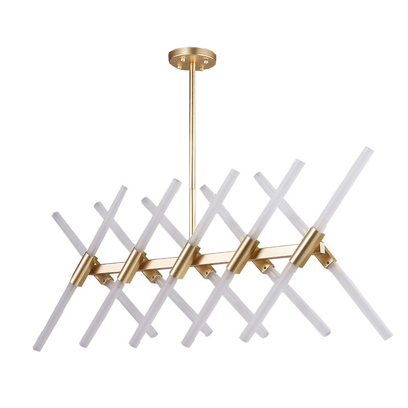 Minimalism Island Light Glass 20 Head Pendant Lighting Fixtures for Dining Room