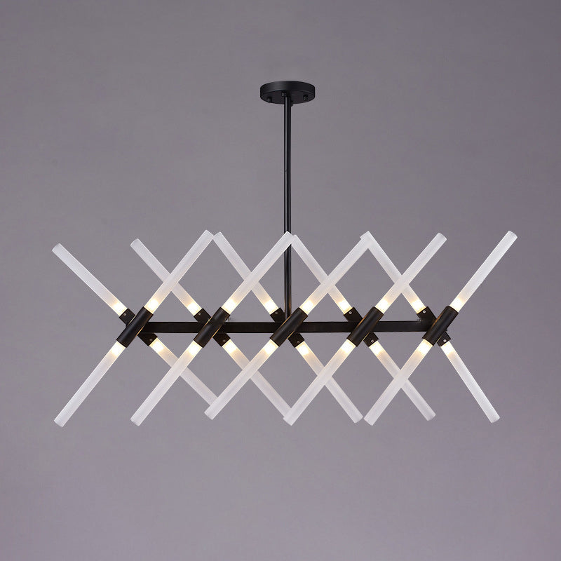 Minimalism Island Light Glass 20 Head Pendant Lighting Fixtures for Dining Room