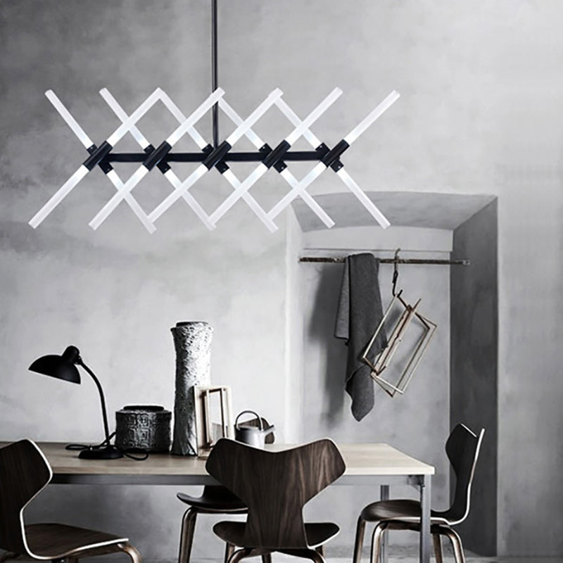 Minimalism Island Light Glass 20 Head Pendant Lighting Fixtures for Dining Room