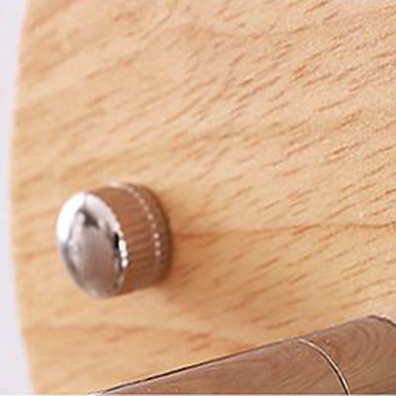 Nordic Metall Wall Light 6 "breite Makkaronwandleuchten mit Holz für Wohnzimmer
