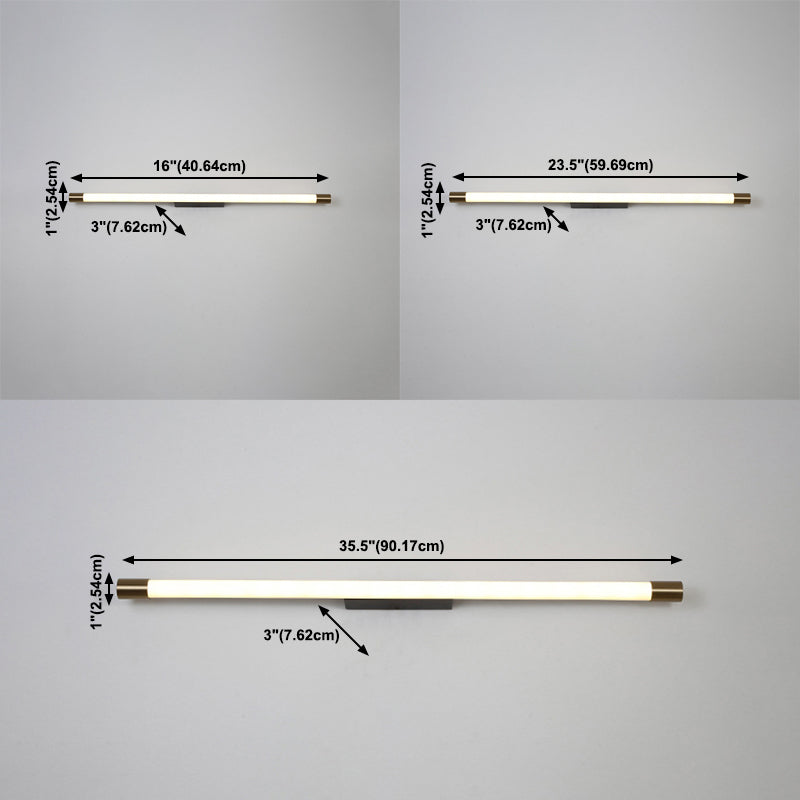 Contemporary Vanity Light Simple Linear Strip Mirror Lighting Fixtures for Restroom
