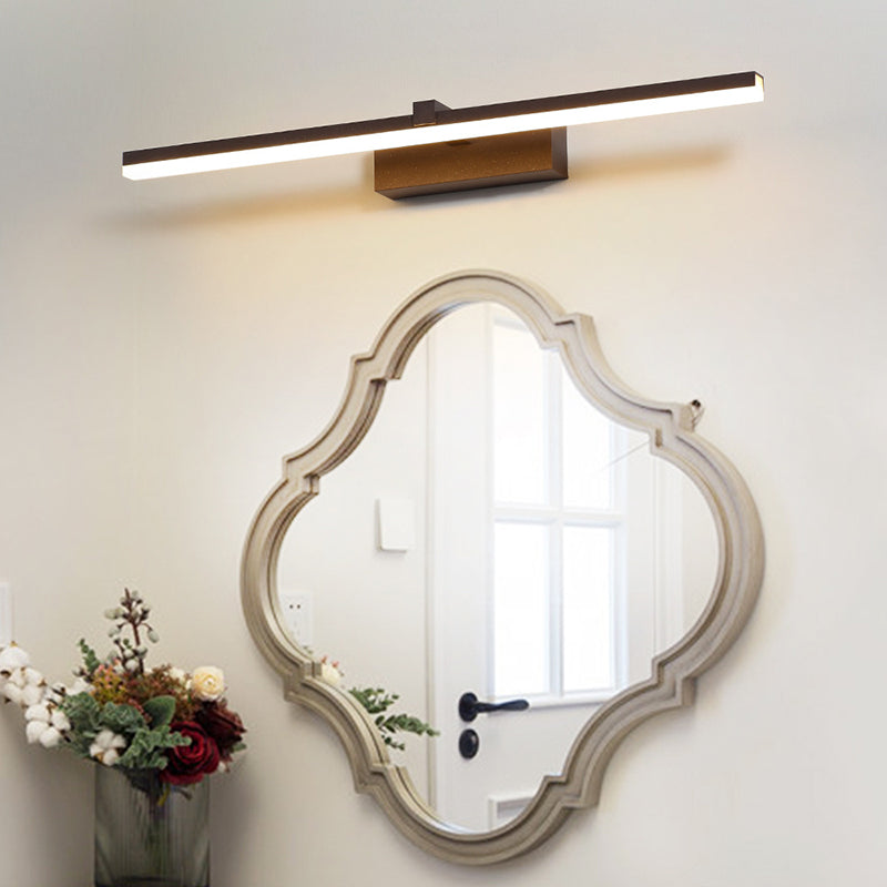 Luz de tocador doméstico accesorios modernos de iluminación de espejo lineal para el baño