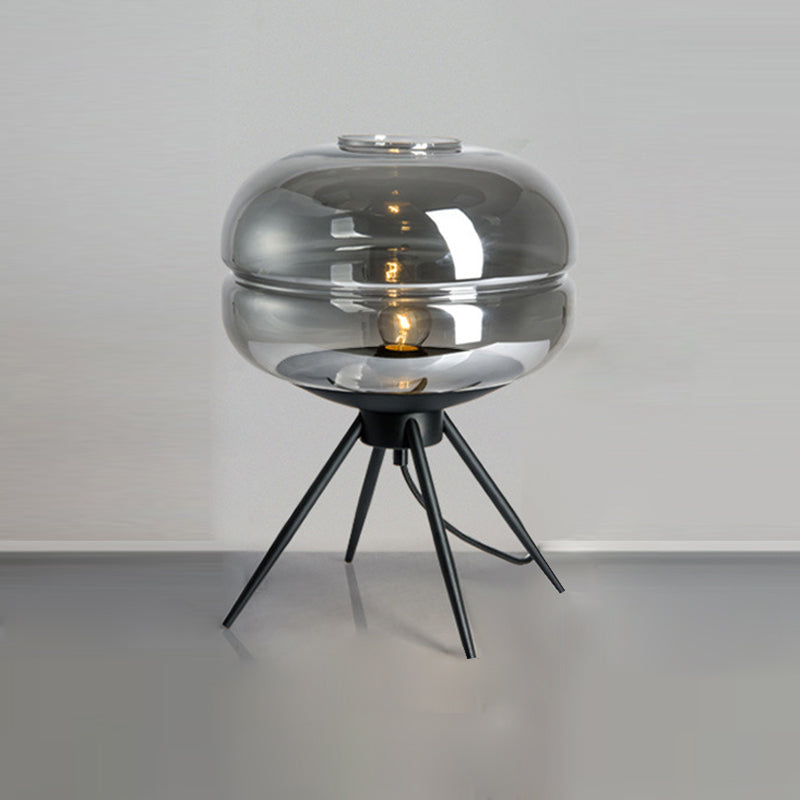 Modern Desk Lamp Household Desk Lighting Fixture with Glass Shade for Bedroom