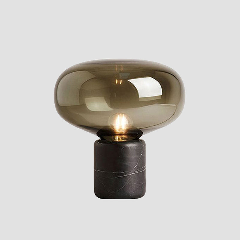 Modern Desk Lamp Household Desk Lighting Fixture with Glass Shade for Bedroom