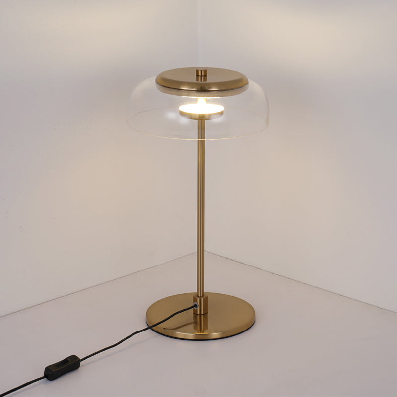 Modern Desk Lamp Household Desk Lighting Fixture with Glass Shade for Bedroom