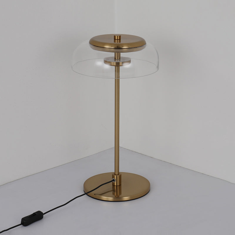 Modern Desk Lamp Household Desk Lighting Fixture with Glass Shade for Bedroom