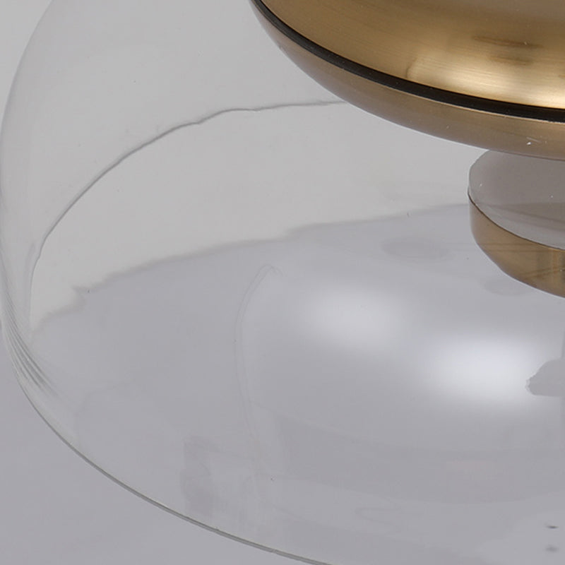 Modern Desk Lamp Household Desk Lighting Fixture with Glass Shade for Bedroom