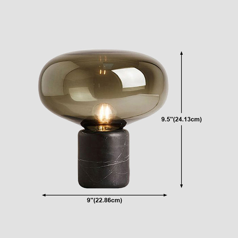 Modern Desk Lamp Household Desk Lighting Fixture with Glass Shade for Bedroom