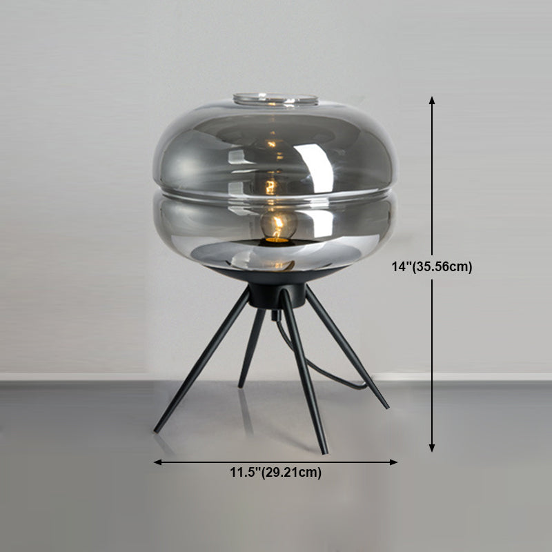 Modern Desk Lamp Household Desk Lighting Fixture with Glass Shade for Bedroom