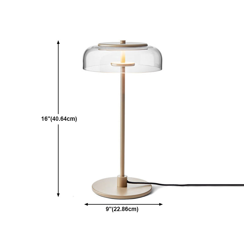 Modern Desk Lamp Household Desk Lighting Fixture with Glass Shade for Bedroom