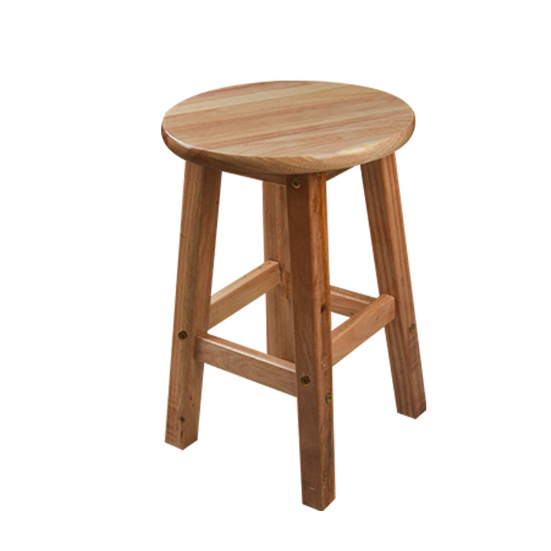 Taburete moderno de barra sin respaldo de madera de roble interior de la madera natural encimera