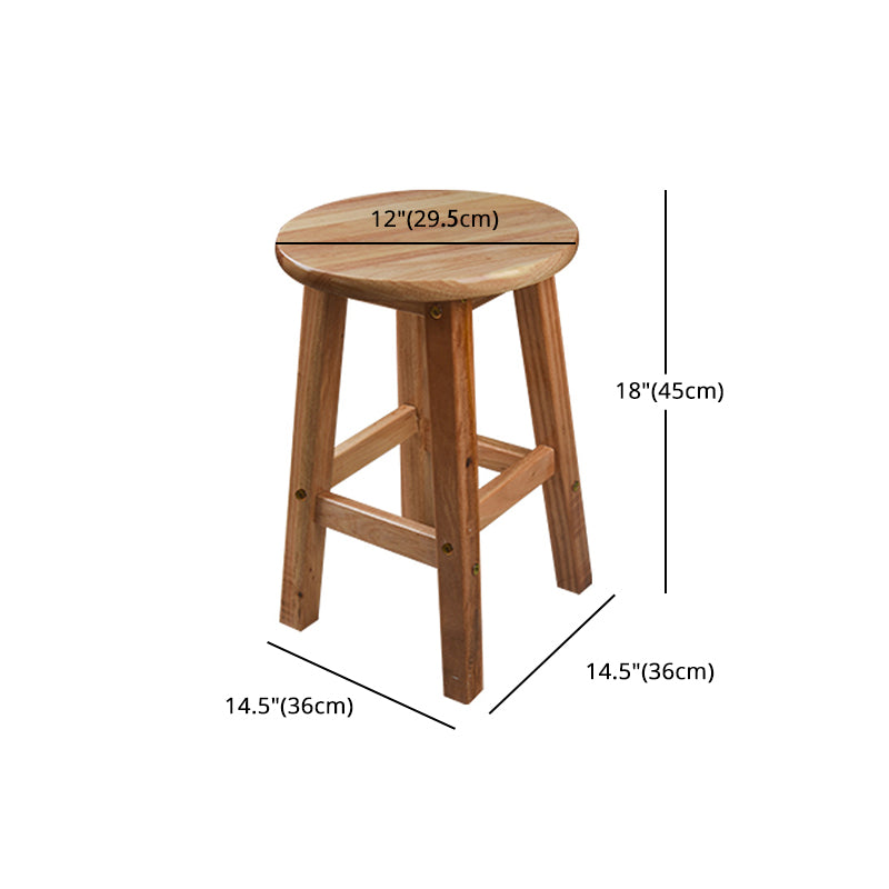 Taburete moderno de barra sin respaldo de madera de roble interior de la madera natural encimera